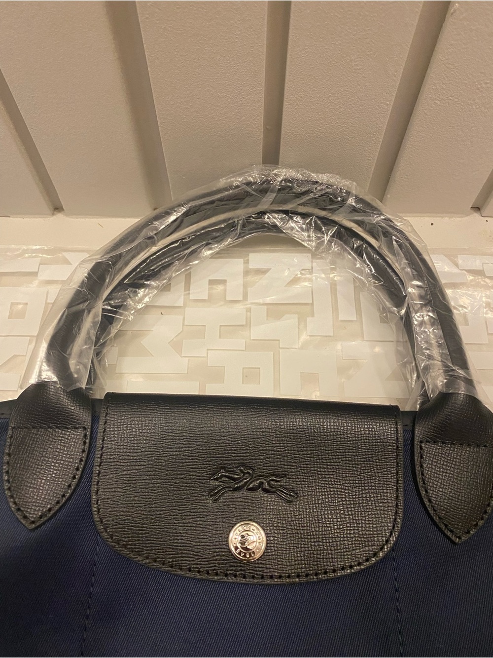 Longchamp LE PLIAGE ENERGY Small HANDBAG Navy Recycled canvas - Picture 4 of 9